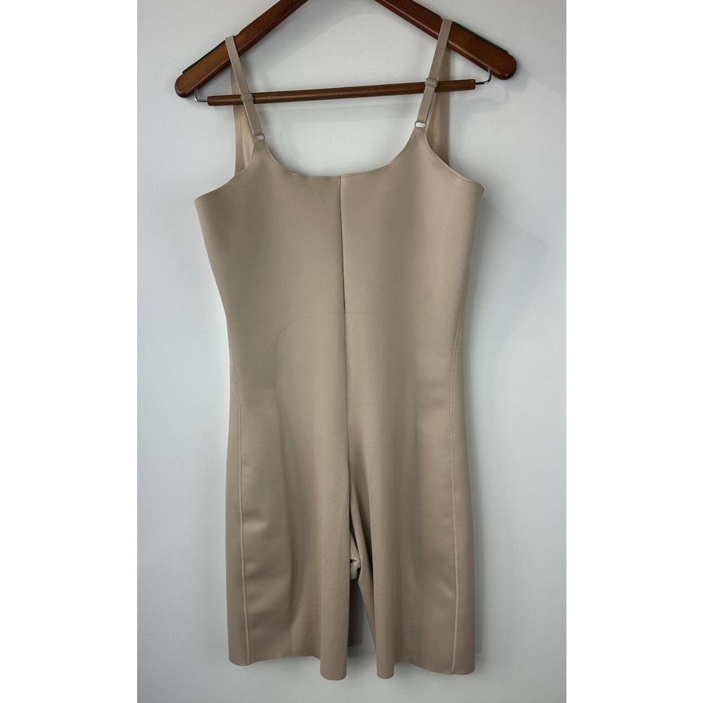 Chantelle Basic Shaping Open Bust Mid Thigh Shaper Nude Sand US Size XL EUC - Picture 12 of 16